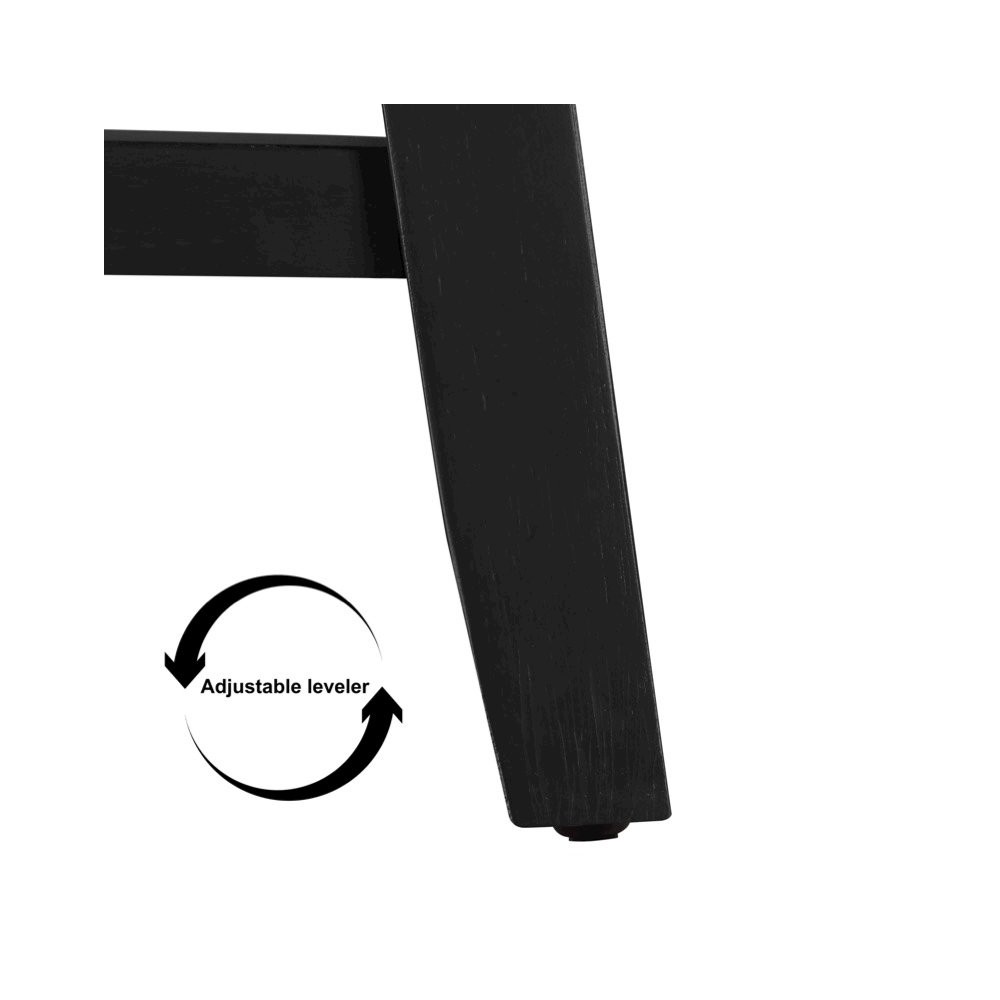 24in Brookline Swivel Barstool Pure Black