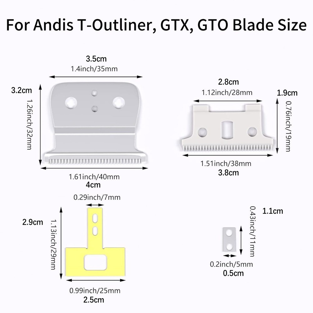 1PCS Blade Kit Replacement Clipper Trimmer Assembly Compatible For Andis GTX
