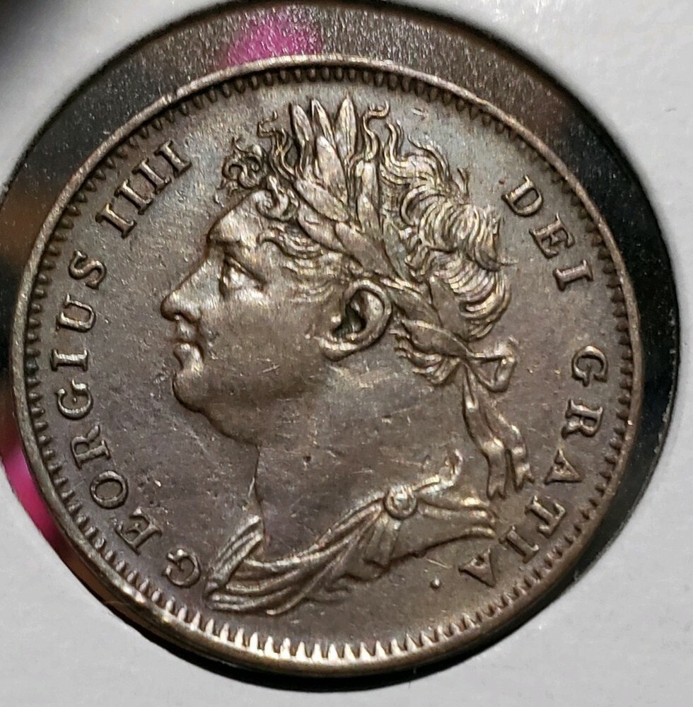 1825 Great Britain Farthing . Rare high grade