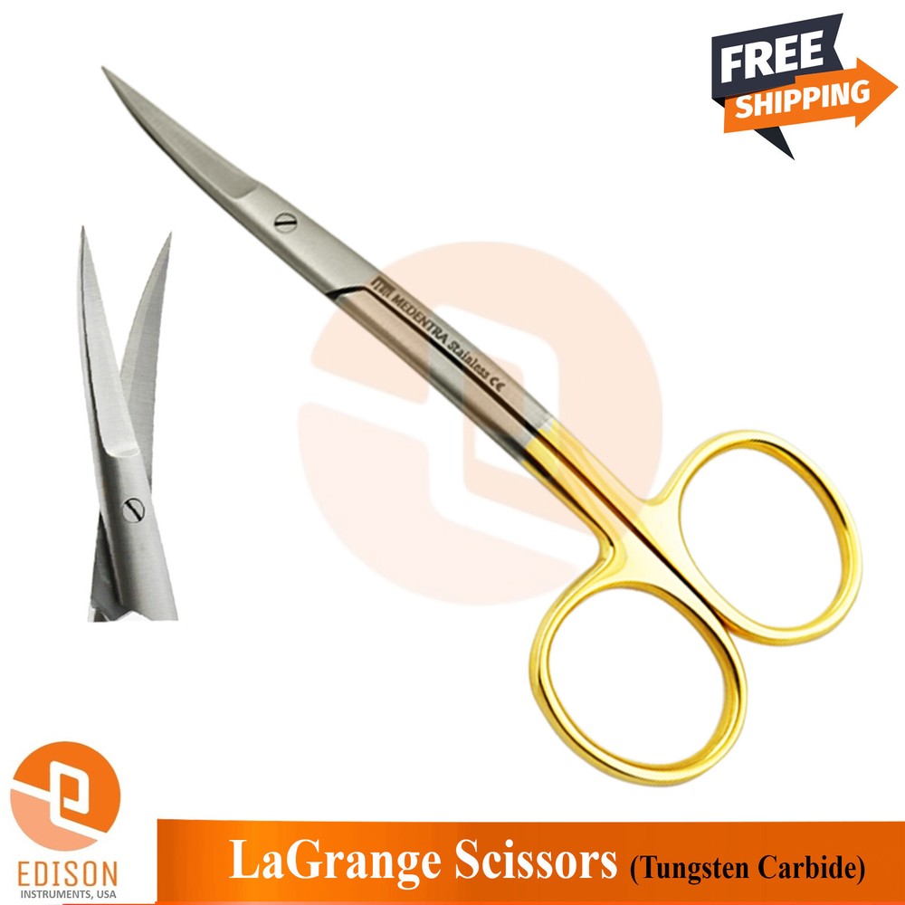 Surgical Lagrange Dissecting Scissors Precision Tip 14cm TC Dissection Tool