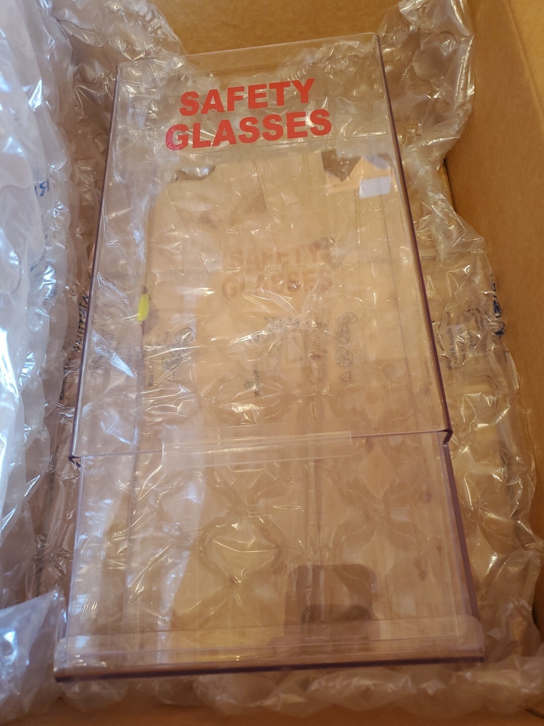 Safety Glasses 4Gmr5  Eyewear Dispenser Safty Stk,Clr,Petg,Wall Mount