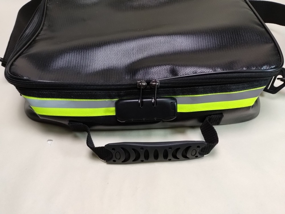 Fireproof Document Bag (16 x 11 x 5 inch) with Lock & Reflective Strip