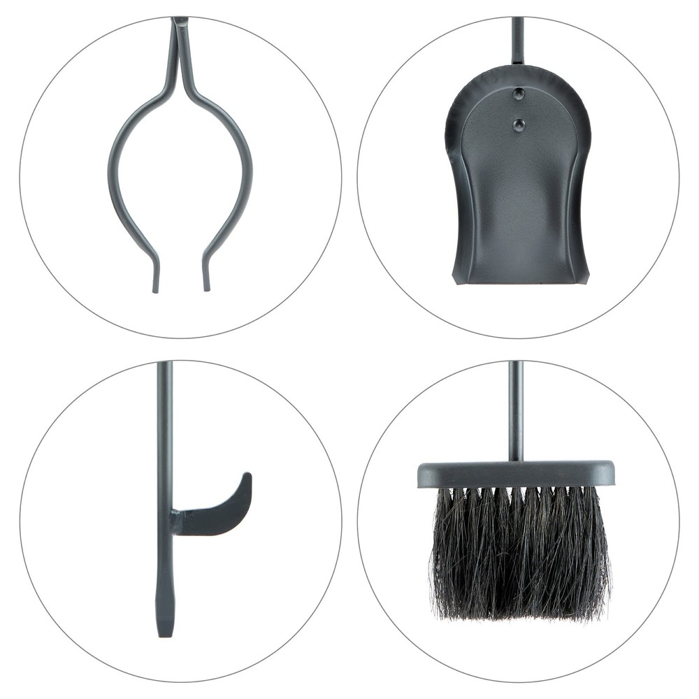 5-Piece Black Fireplace Tools Set (F-1070)