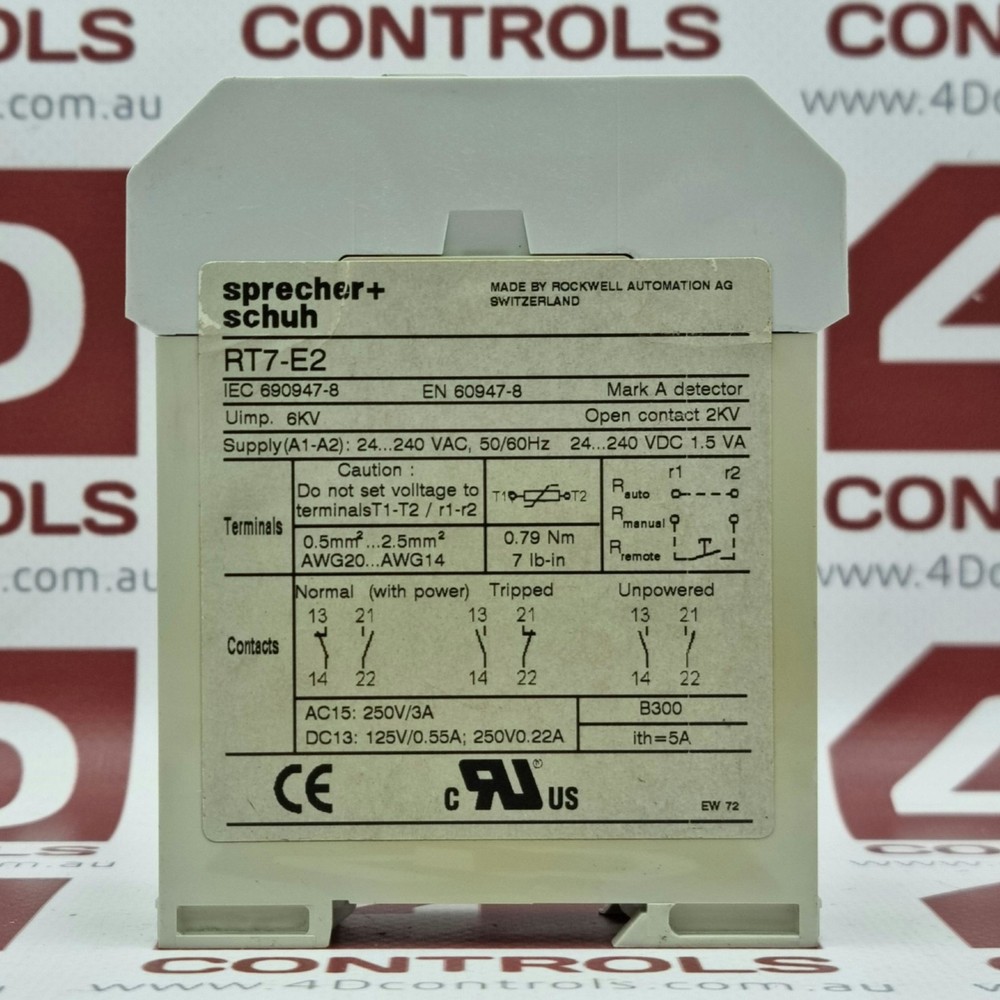 RT7-E2 | Sprecher + Schuh | Thermistor Protection Relay, Used