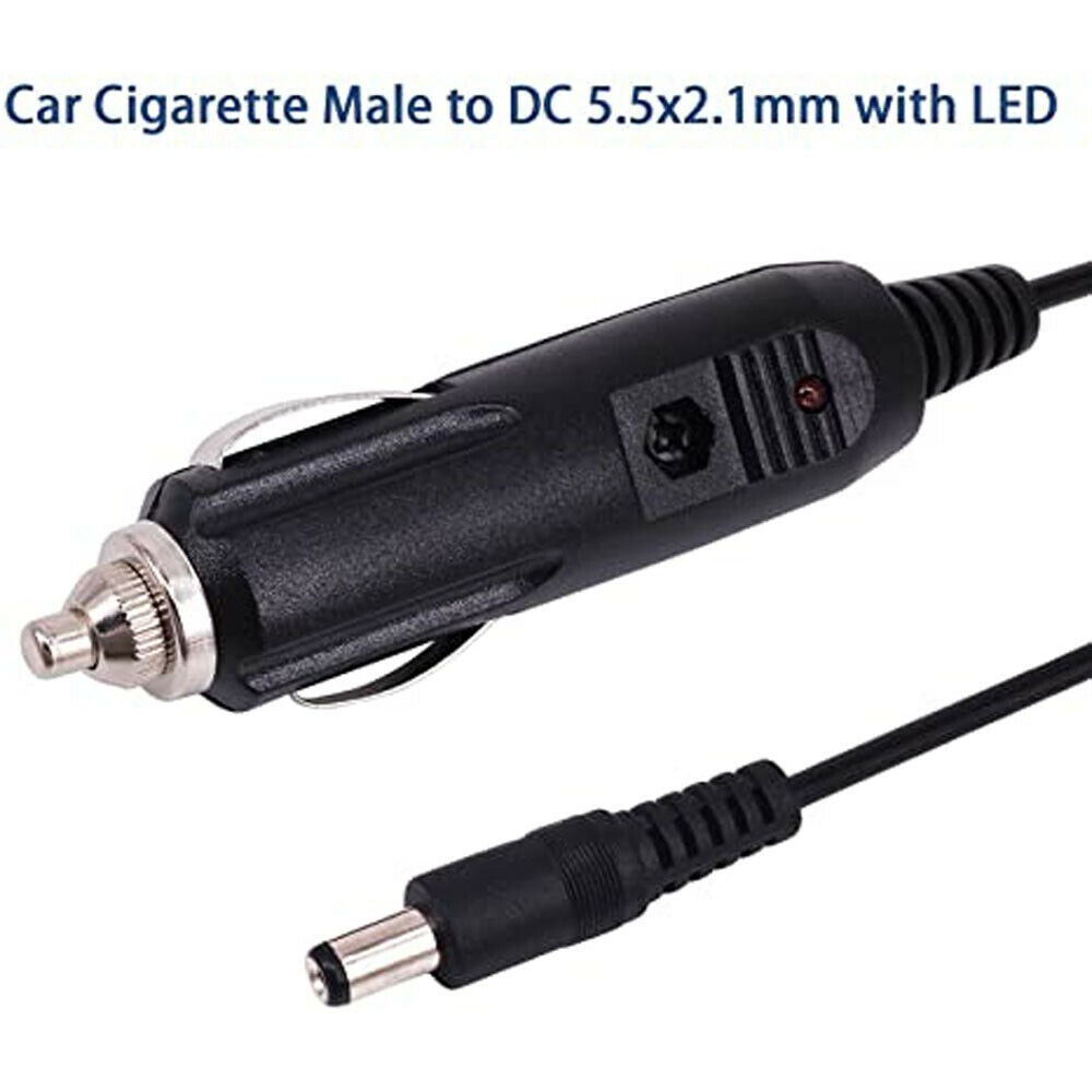 Car Cigarette Lighter Power Cord Charger Adaptor Plug With LED Indicator