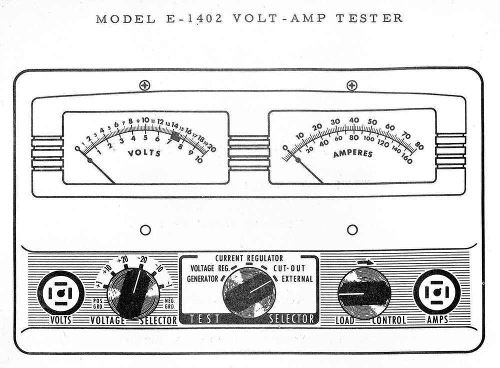 Operating Instructions Manual Allen Electric Volt-Amp Tester Model E-1402 E1402