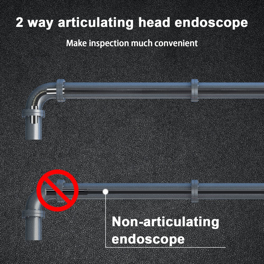 wifi Articulating Borescope Endoscope 2-Way Articulation Head Inspection Camera