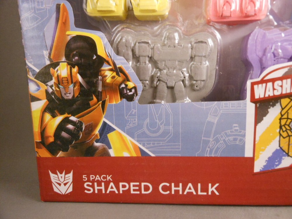 NEW Transformers 5 pack Washable Sidewalk Chalk Optimus Prime Bumblebee Megatron