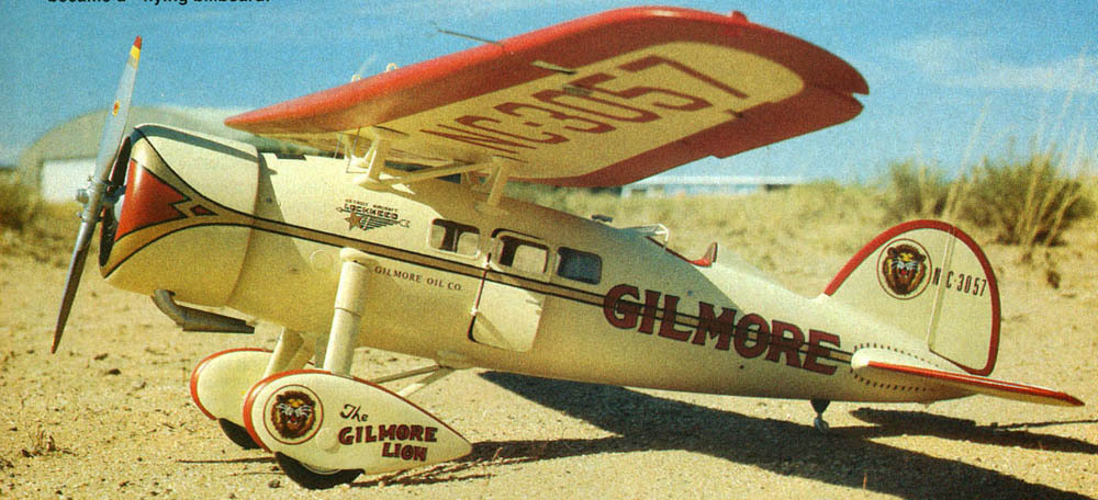 Lockheed Vega Air Express 61 INCH Wing span RC AIrplane Printed Plans