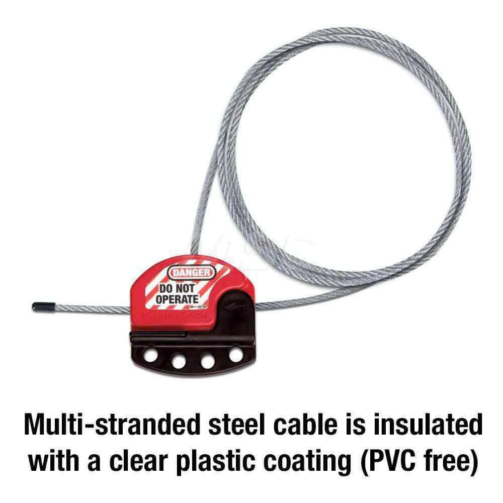 Master Lock Steel 6 Foot Cable Lockout: 4 Lockout Points