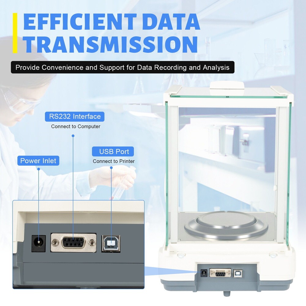 0.1mg Lab Analytical Balance Digital Precision Weighing Count Scale 120x0.0001g