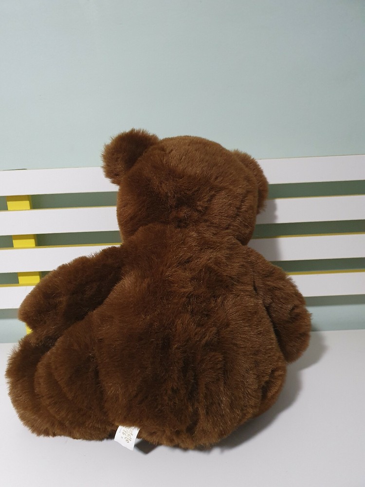 Vintage Large Cuddle Wit Chocolate Teddy Bear Bow Tie Plush Stuffed Toy