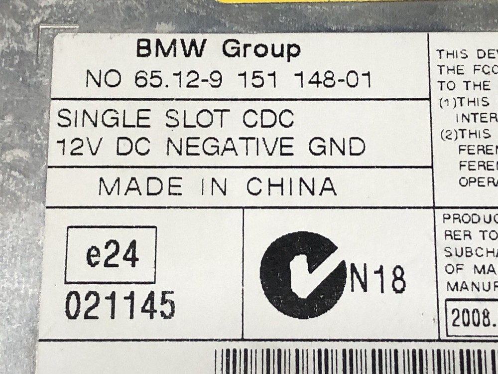 BMW 6 DISC FRONT LOADING HEAD UNIT 6512-9151148-01