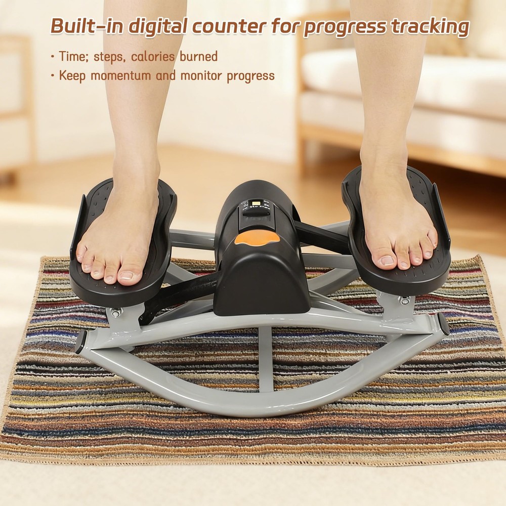 EMESAK Rocking Stepper Side to Side, Portable Compact Lateral Motion black