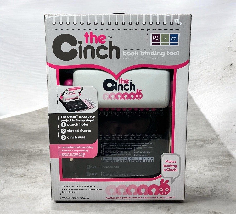 The Cinch Book Binding Machine Tool We R Memory Keepers USED Pink