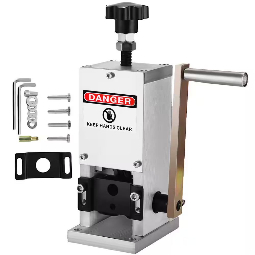 Manual Wire Stripping Machine, 0.06 In. - 0.98 In. Capacity,Hand Crank Wire Stri