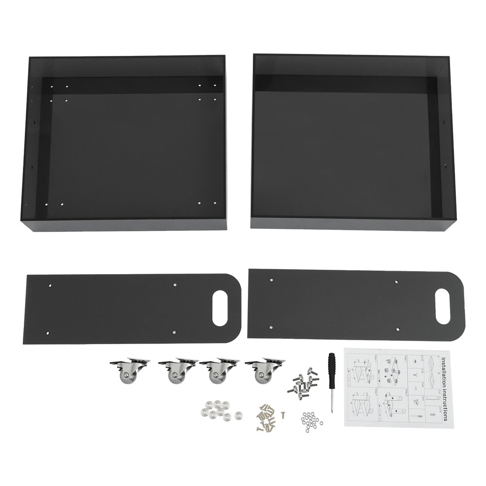 Acrylic Side Table Modern Bedside Table Free Standing Storage Rack with Wheels