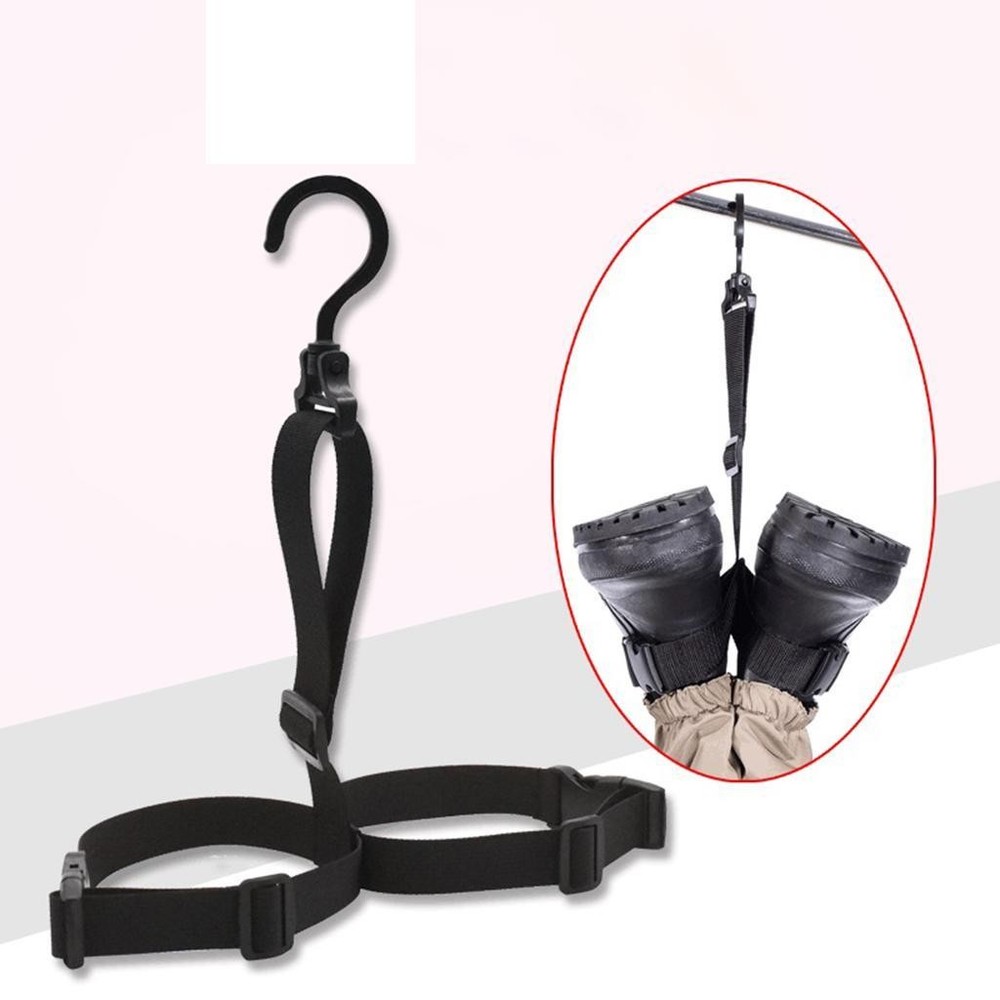 Fishing Wader Boot Hanger, with Adjustable Strap, with Swivel Hook for Storage