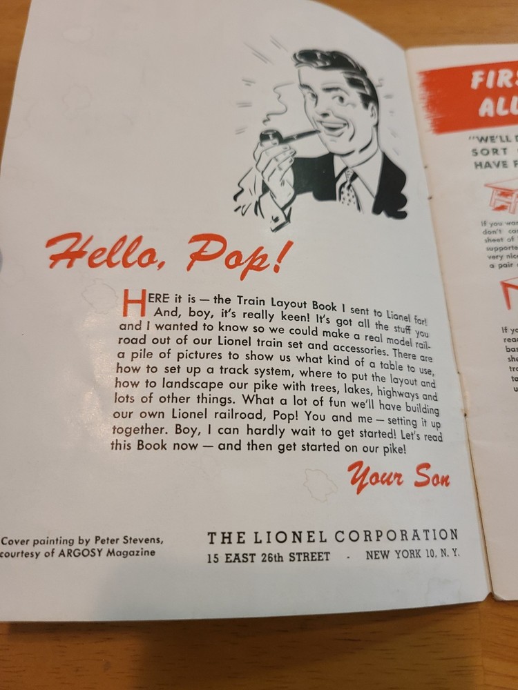 Original 1940s Lionel "Train Layout Planning Book for Pop" Booklet