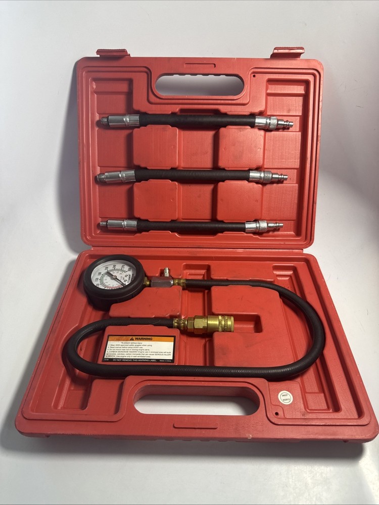 US General 95187 Universal Quick Disconnect Compression Gauge Set Tester Complet