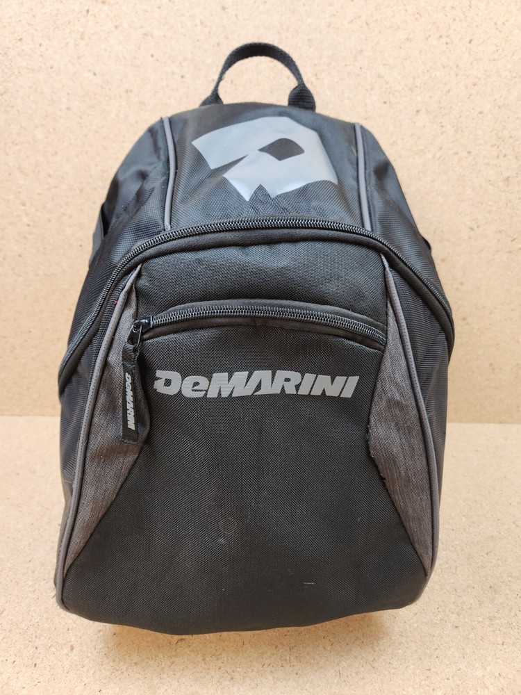 DeMarini Baseball Softball Two (2) Double Bat Bag Backpack Black Gray