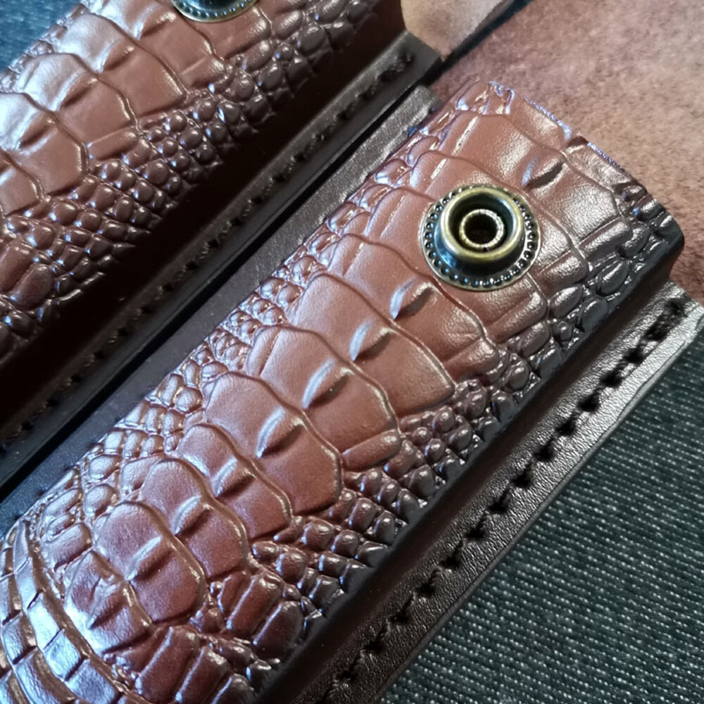 NEW HAND MADE PURE LEATHER SHEATH FOR 5" FOLDING KNIFE & OTHER TOOLS