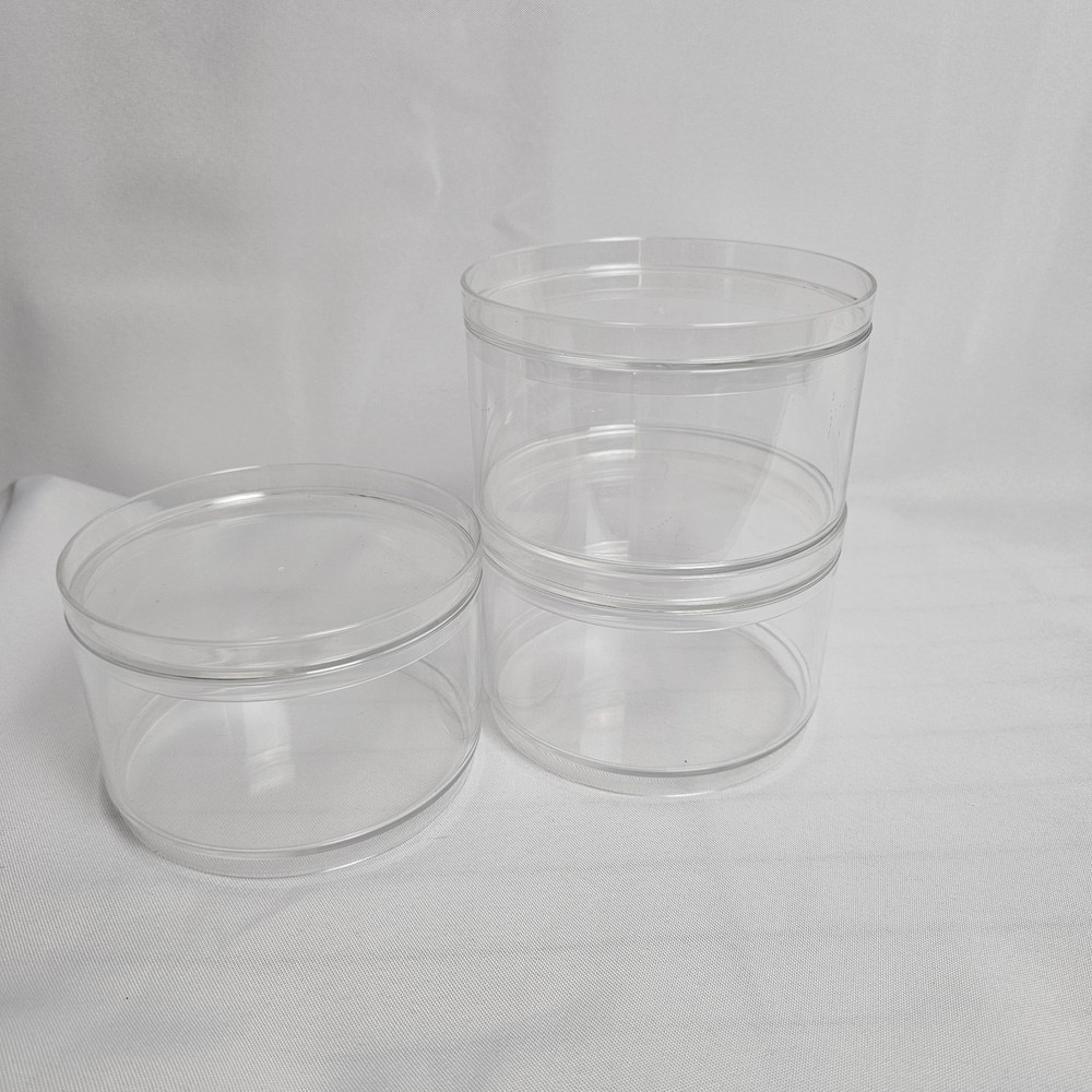 Clear Makeup Stackable Acrylic 3 Tier Cosmetic Storage Containers Stackable