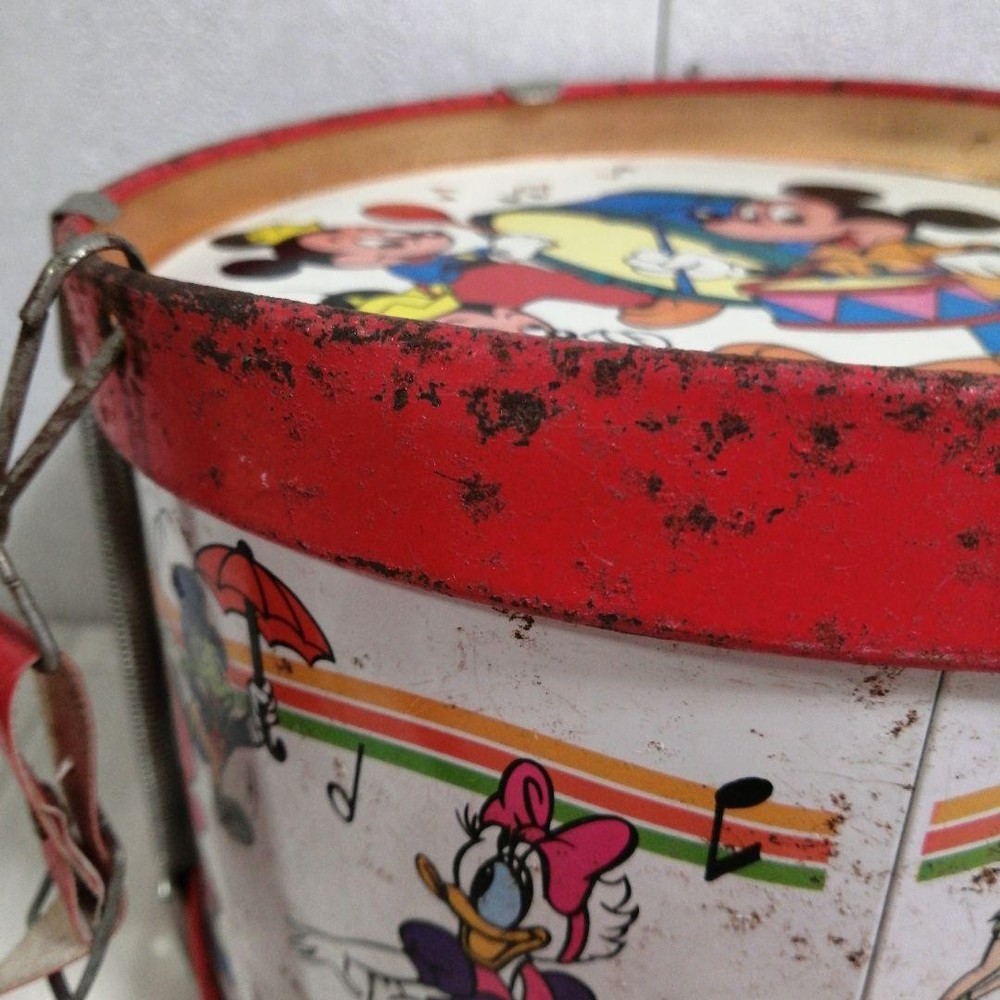 Tin drum Disney Mickey Showa retro