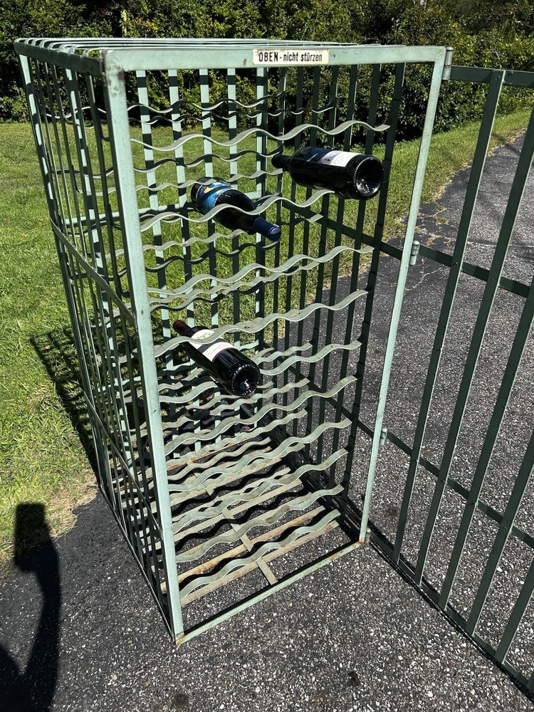 Mid 20th Century L & C German Metal Wine Rack