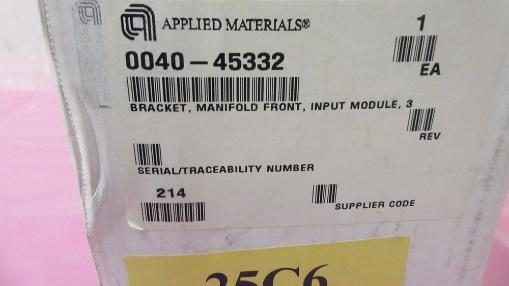 AMAT 0040-45332, Bracket, Manifold Front, Input Module, 3. 413670