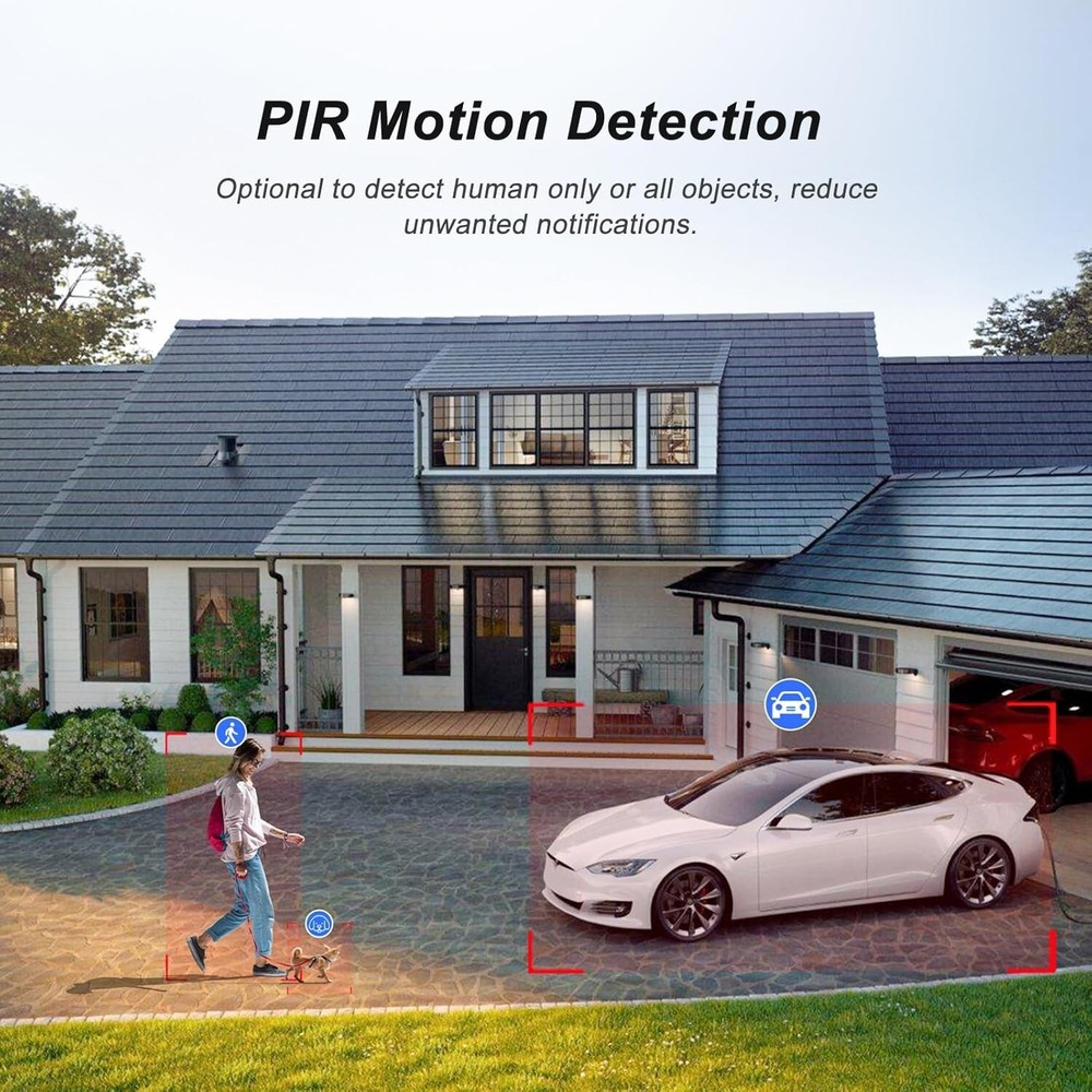 4MP Solar Wireless Color Security Camera System 2-Way Audio Color Night Vision