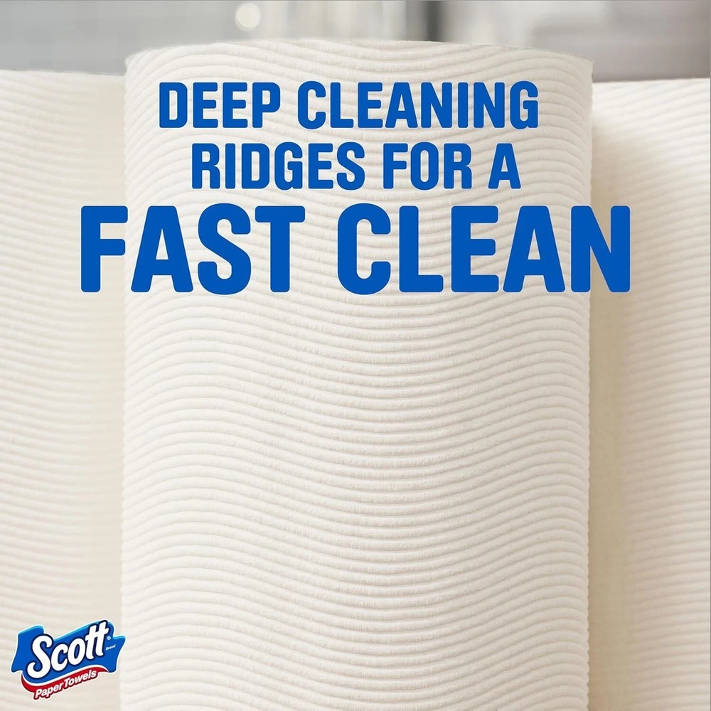 Scott Paper Towels, Choose-A-Sheet, 6 Double Rolls = 12 Regular, 100 Sheets/Roll