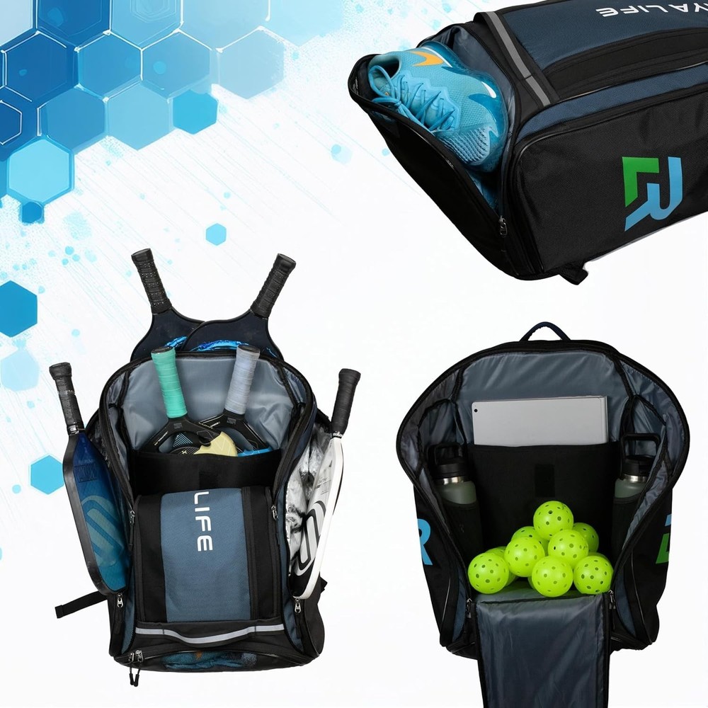 Pickleball Bag - Water Proof Pickleball Backpack, Ample storage for