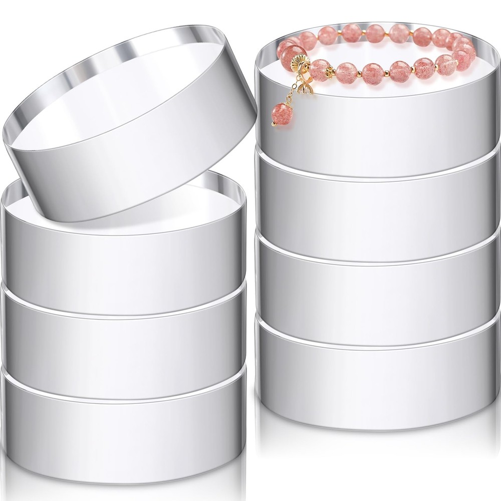Acrylic Display Blocks - 8 Pcs Clear Polished Risers for Cosmetics