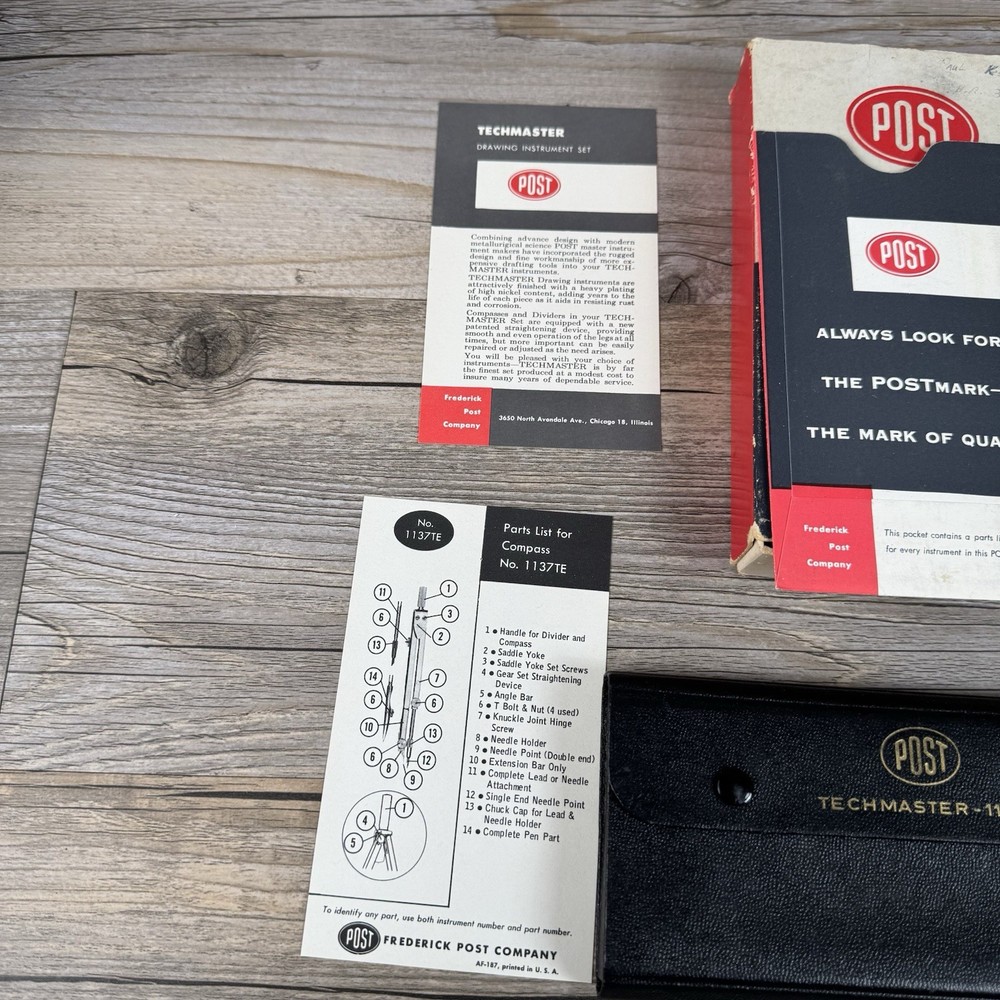 Frederick Post Techmaster - 1141T Drafting & Engineering Set - Made in Germany