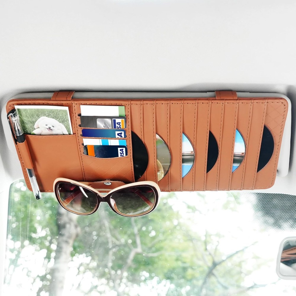 Sun Visor CD Case Holder for Car - Multi-Function Visor Organizer with CD/DVD...