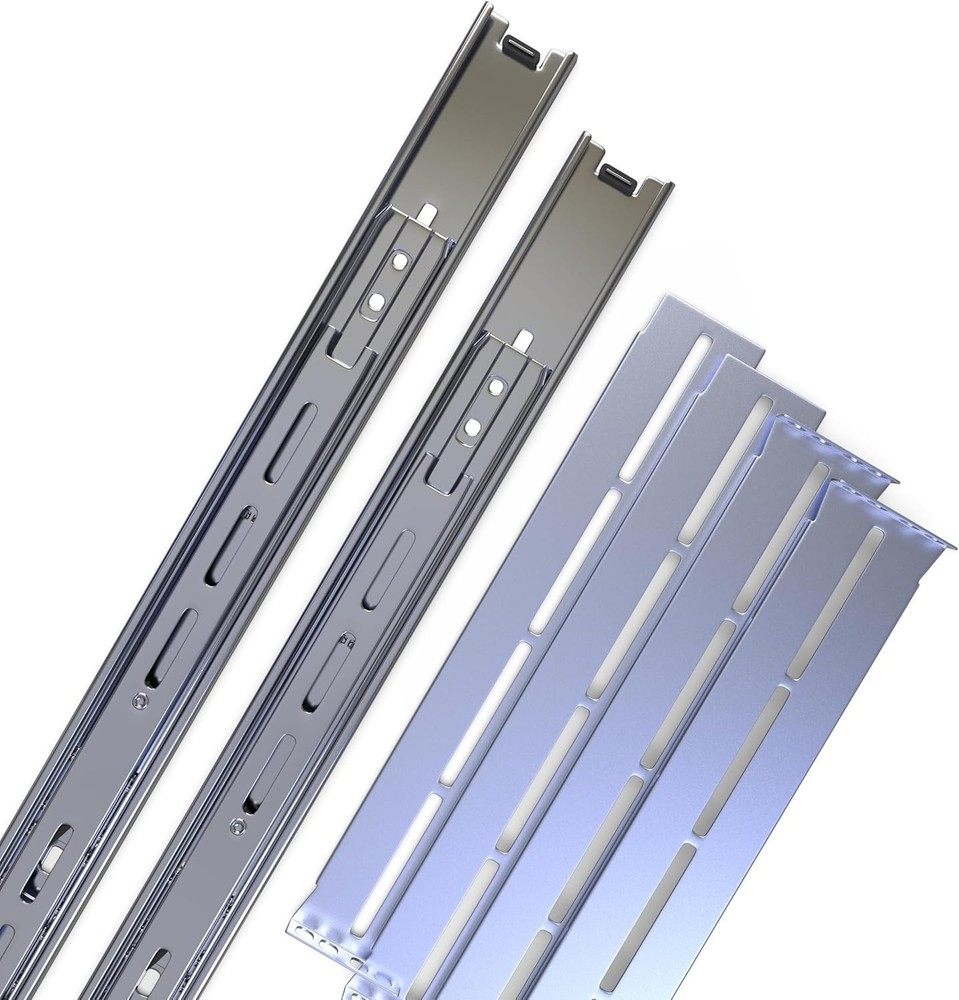 Toolless Installation Rackmount Rails for 2U-8U Server Chassis - 90 lbs Capacity