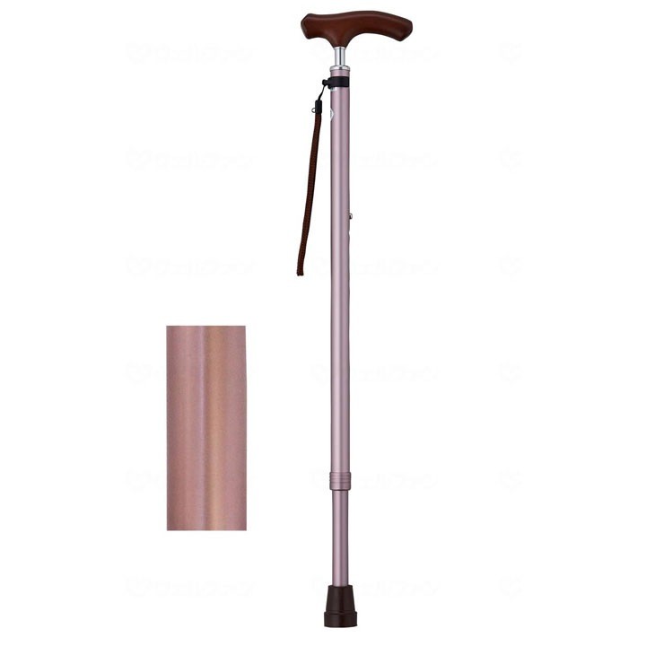 Welfan Yume Life Stick Slim Neck Adjustable Basic Cane (Plain) Royal Brown
