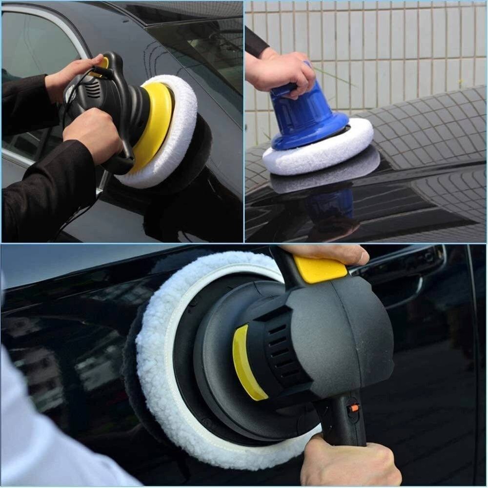10X Ultra Soft Wool Polisher Bonnet Covers Compatible 9 10 Inch Car Buffer