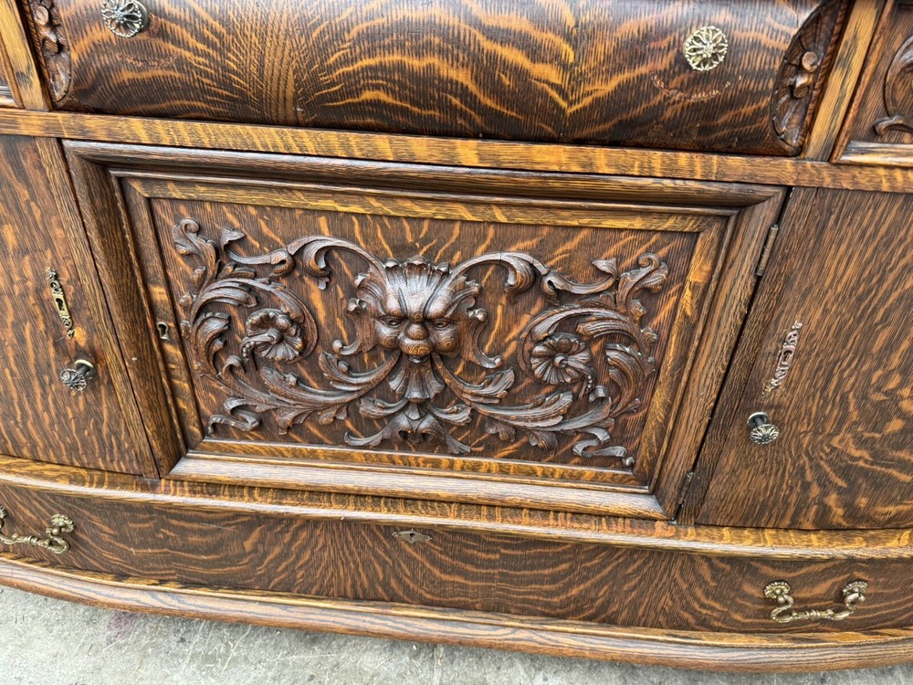 R. J. HORNER OAK WINGED GRIFFIN SIDEBOARD