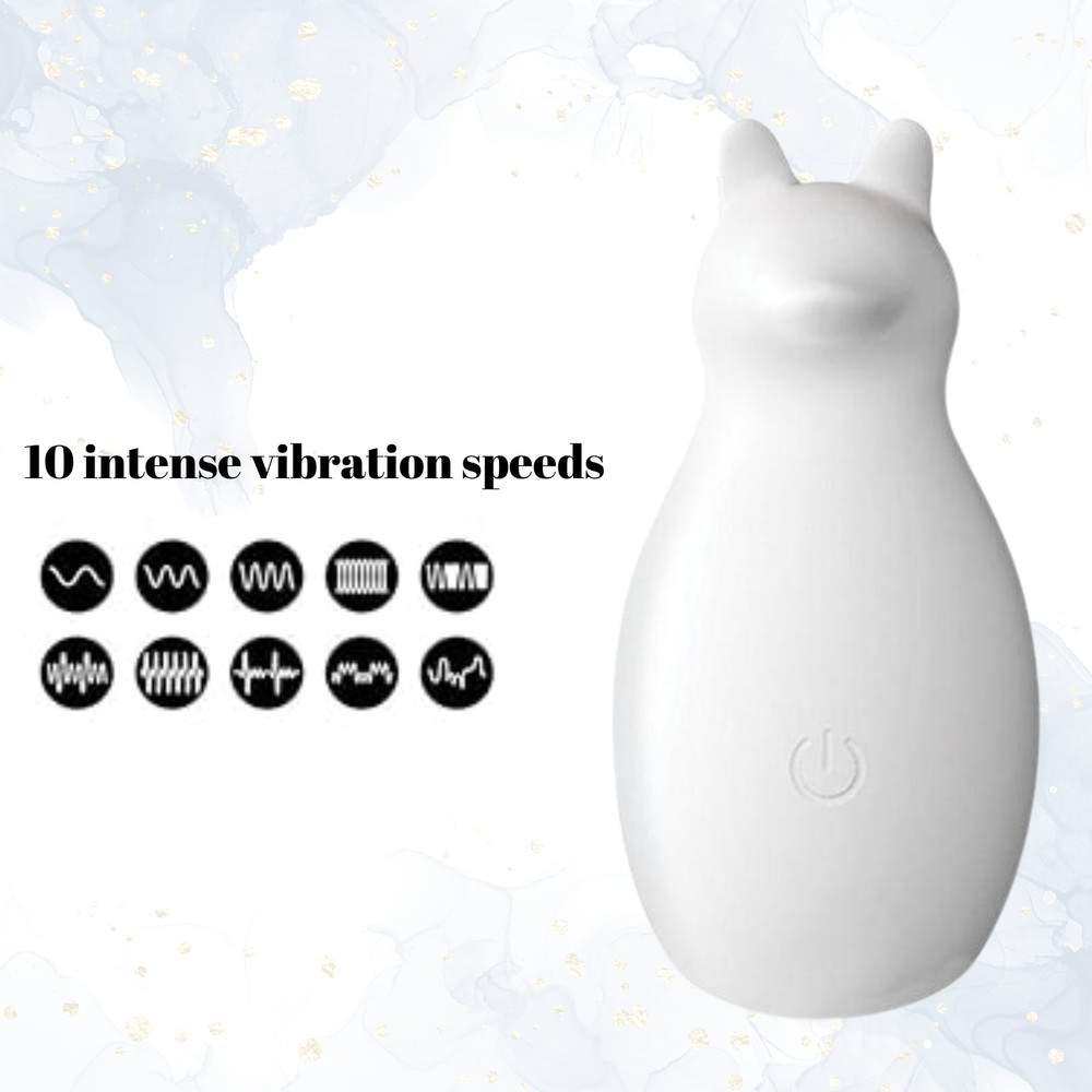Rechargeable Powerful Vibrating Stimulator Fox Shaped Vibrator Orgasm Teaser