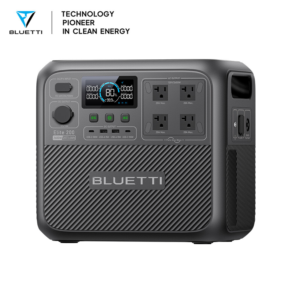 BLUETTI Elite 200 V2 2600W 2073Wh Portable Power Station for RV Trip/Home Backup