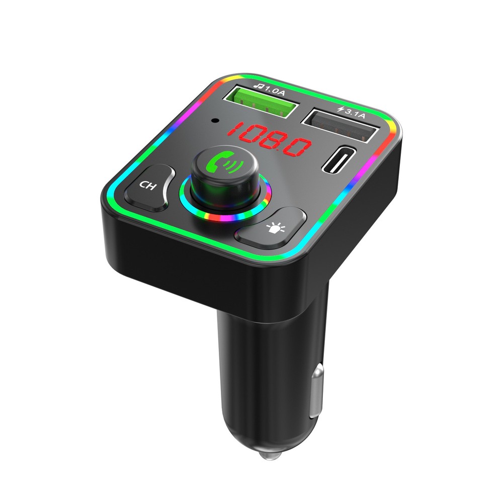 12-24V Bluetooth FM Transmitter Charger Adapter Built-in Microphone Hands-Free