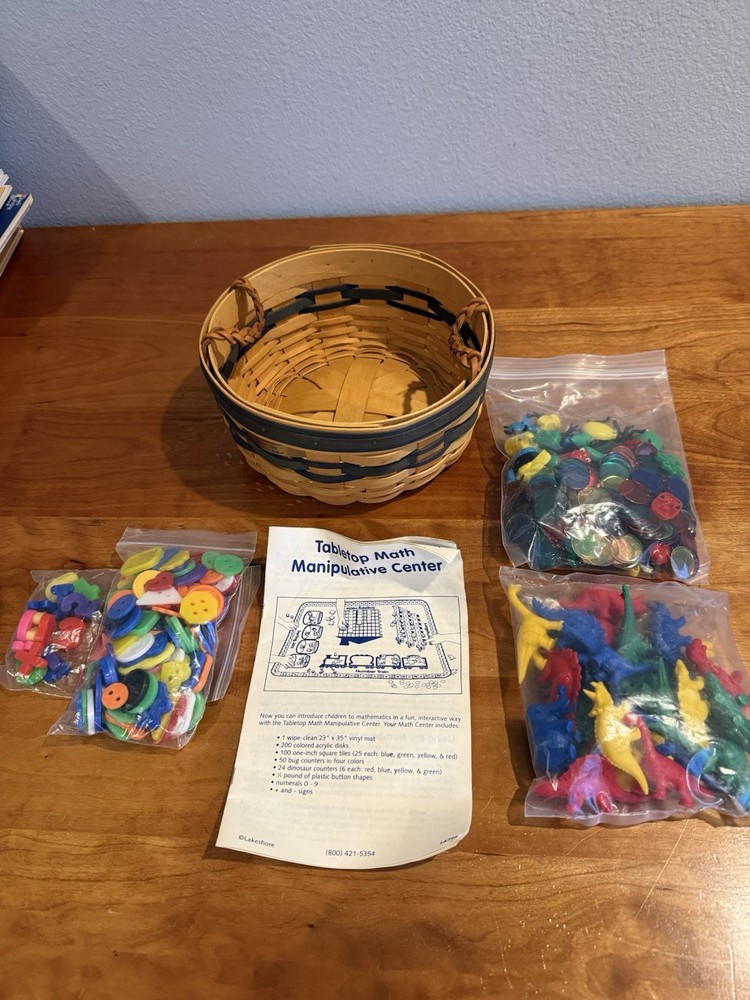 Vintage Lakeshore Tabletop Math Manipulative Center learning activity homeschool