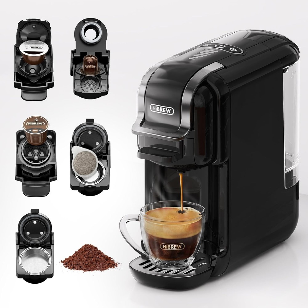 HIBREW 5 in 1 Pod Coffee Maker Capsule Espresso Machine Multi Use Brewer