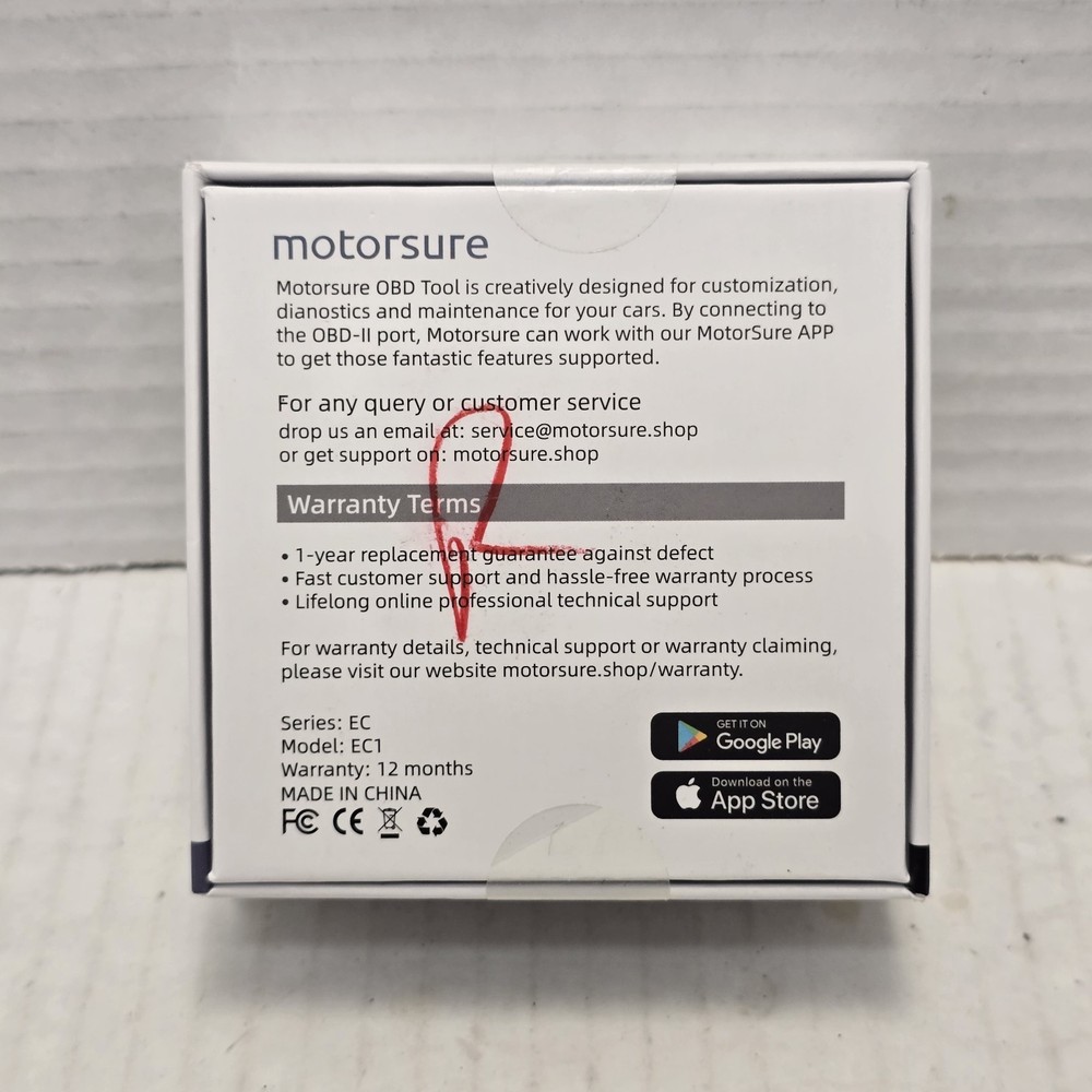 Motorsure EC1 OBD Tool Scanner Car Diagnostic Tool Code Reader Brand NEW