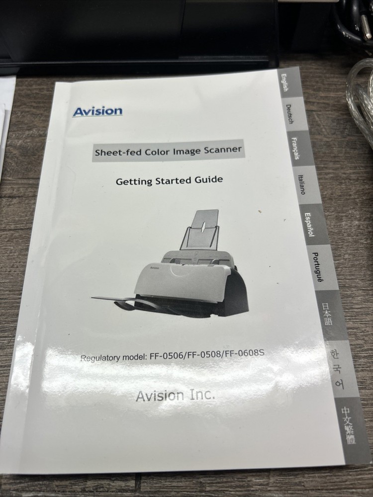 DOCUMENT SCANNER AVISION COLOR AV121 FF-0506 DUPLEX FEED THROUGH TESTED & WORKS!