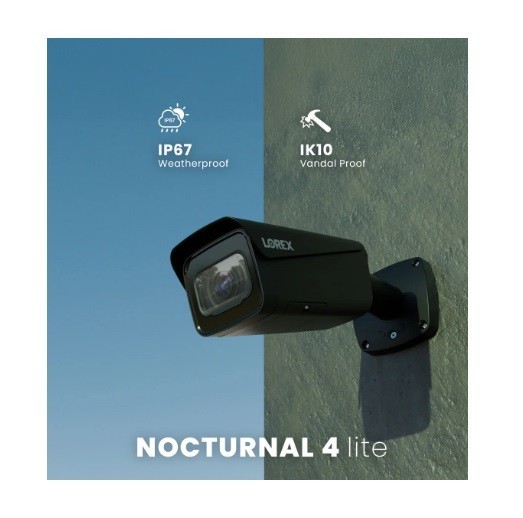 Lorex 4K Bullet N4 IP Camera LNB95MBB Motorized Varifocal Zoom 30 FPS Analytics