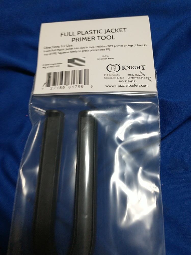 KNIGHT FULL PLASTIC JACKET PRIMER TOOL BLACK POWDER MUZZLELOADER NIP #M900103