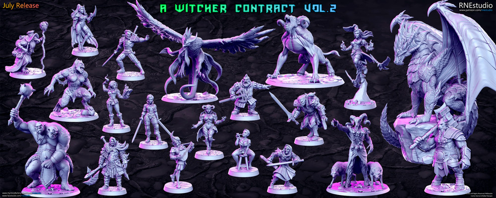 A Witcher Contract Vol 2 Miniatures (Full Set) | RN Estudio